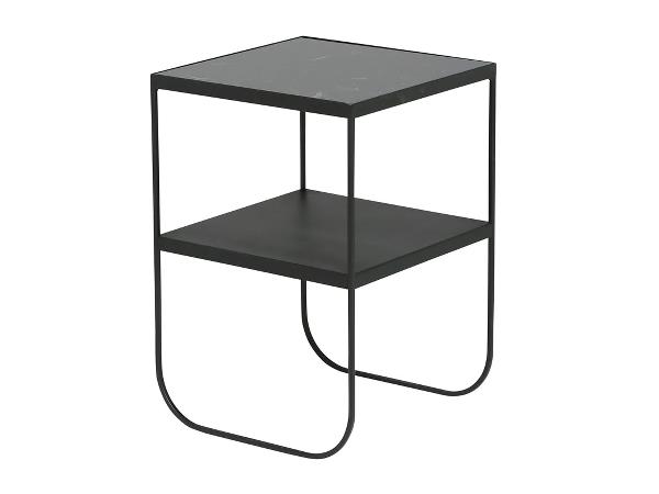 METAL TABLE WITH MARBLE TOP